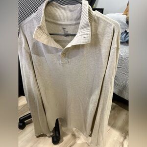 GAP Light Tan Long Sleeve Polo